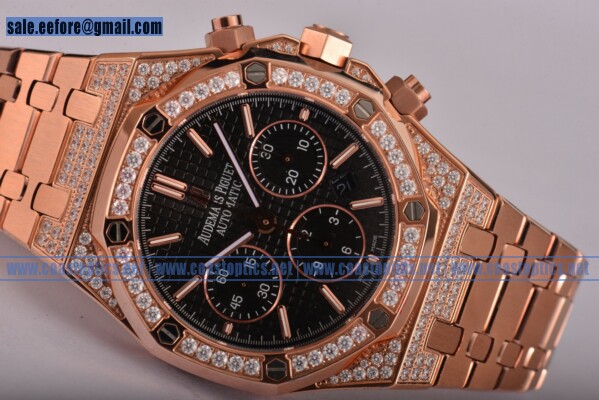 Audemars Piguet Royal Oak Chronograph Watch 1:1 Clone Rose Gold 26320OR.OO.1220OR.01D (EF) - Click Image to Close